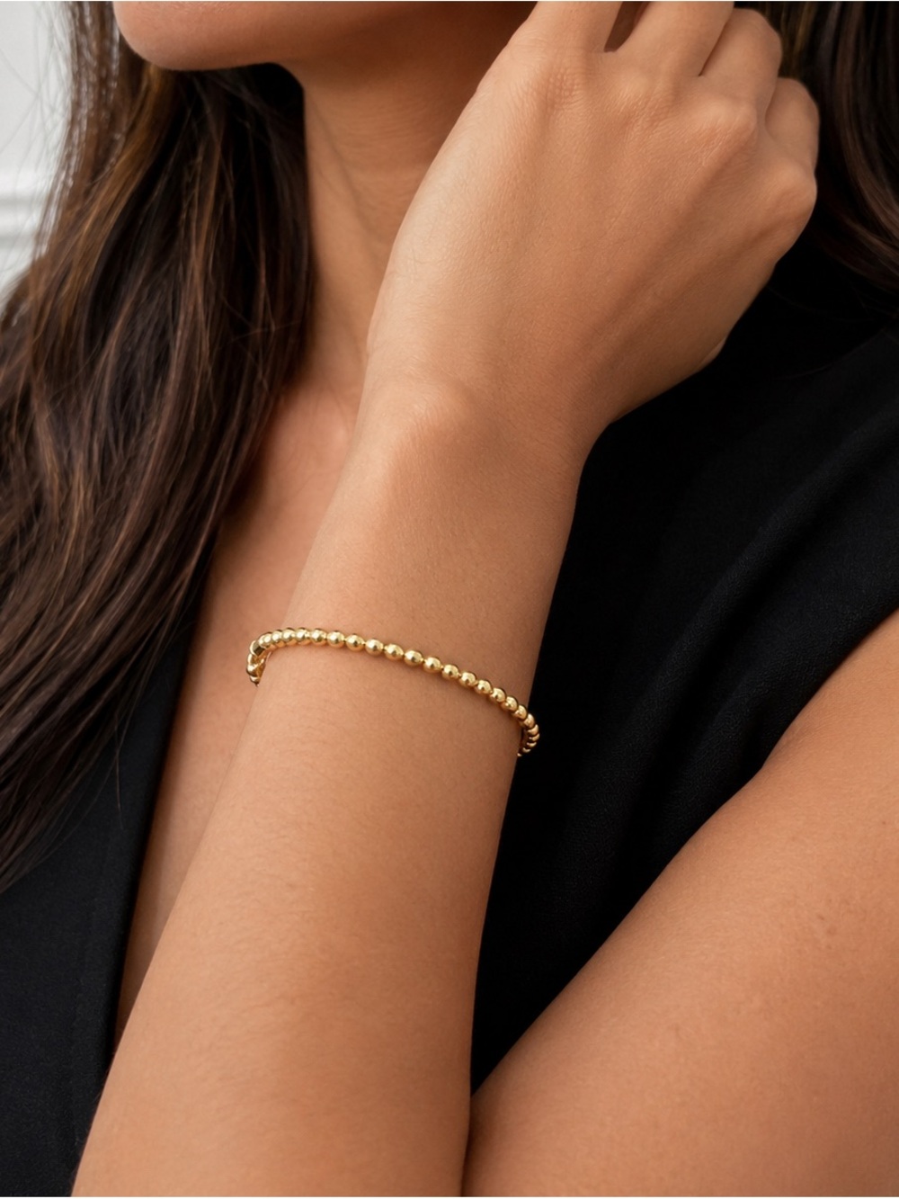 Gold 18k Bubble Bangle 18cm